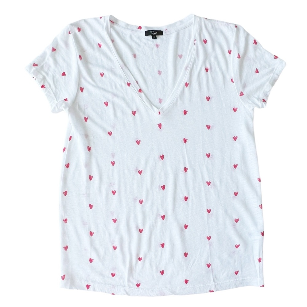 Rails Cara Linen Heart Print Tee | Xs - image 6